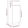 vidaXL Szafka łazienkowa dąb sonoma 32x33,5x90 cm materiał Podgląd zdjęcia produktu 11