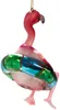 A glass flamingo ornament with a bikini and swim ring. Produktbild-Vorschau