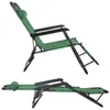 Two views of a green folding lounge chair against a white background. Podgląd zdjęcia produktu