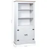 Buffetschrank Mexiko-Stil Kiefernholz Weiß 80x40x170 cm , Produktbild-Vorschau 5