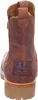 The back view of a brown leather Chelsea boot with a lug sole. Produktbild-Vorschau