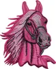 Aufnäher - Pferd - pink-rosa - Patch Produktbild-Vorschau 1