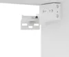 Close-up of white mounting brackets attached to a white surface. Podgląd zdjęcia produktu