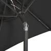 vidaXL Ombrellone con illuminazione a LED nero 200x211 cm Anteprima dell’immagine prodotto 4