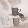 Schöne Kaffeetassen 6er Set einfarbig mit Herzen Produktbild-Vorschau 5