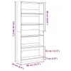 A line drawing of a bookshelf with dimensions indicated by text and lines. Produktbild-Vorschau