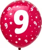 Oblique Unique Luftballon Set Zahl 9 für 9. Geburtstag Produktbild-Vorschau 3