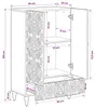 Armoire haute avec étagère vidaXL, marron, 60 x 33,5 x 100 Voir les images du produit 8