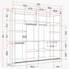 Schwebetürenschrank Kleiderschrank Schrank 203cm Produktbild-Vorschau 4