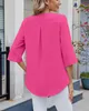 ASKSA Dámské tričko 3/4 rukáv Reschen Halenka V-Neck Letní Náhled obrázku produktu 4