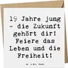 Mr. & Mrs. Panda Klappkarte Spruch 19. Geburtstag - Weiß - Produktbild-Vorschau 1