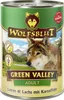 A can of dog food with a wolf image and landscape. Produktbild-Vorschau