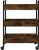 vidaXL Kuchyňský vozík kouřový dub 50x30x70 cm materiál na Náhled obrázku produktu 7