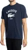 Lacoste Baumwoll-T-Shirt mit Signatur-Print, Blau L Produktbild-Vorschau 2