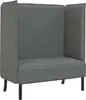 vidaXL Hoher Rücken Sofa 101cm Dunkelgrau Stoff Produktbild-Vorschau 6