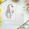 Mr. & Mrs. Panda Postkarte Zahnarzt Herz - Weiß - Geschenk, Produktbild-Vorschau 3