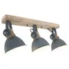 Mexlite - faretto - Gearwood - grigio - metallo legno di Anteprima dell’immagine prodotto 1