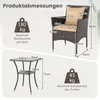 Set di mobili da giardino COSTWAY in polyrattan, mobili da Anteprima dell’immagine prodotto 3