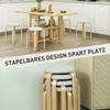 Lot de 4 tabourets de salle à manger HOMCOM, empilables, Voir les images du produit 4