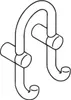 HEWI Doppelhaken Polyamid reinweiß 8019004099 Produktbild-Vorschau 3