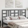 vidaXL Kopfteil Grau 146x4x100 cm Massivholz Kiefer Produktbild-Vorschau 3