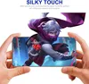 A smartphone screen displaying a game character, held by two hands. Produktbild-Vorschau