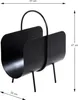 Stojak na gazety HAKU, czarny – metal, szer./wys./gł.: 37 x Podgląd zdjęcia produktu 2