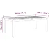 A line drawing of a table with dimensions indicated. Podgląd zdjęcia produktu