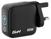 Ladeadapter, Mini GaN mit Display, 65W, schwarz 1x USB-A Produktbild-Vorschau 13