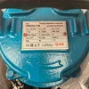 A close-up of a blue submersible pump with a label showing its specifications and brand. Podgląd zdjęcia produktu