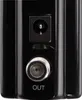 Close-up of the back of a black electronic device, showing two ports and text. Anteprima dell’immagine prodotto