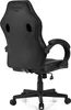 The back view of a black gaming chair on a white background. Produktbild-Vorschau
