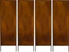 Four identical metal screens with a rust-like finish, standing upright on thin legs. Náhľad obrázku produktu