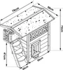 lionto Katzenhaus, Outdoor-Holzhaus mit überdachter Veranda Produktbild-Vorschau 7
