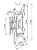 My Wall HL 15 Starre Wandhalterung fÃ1/4r 58,42 - 106,68 cm Produktbild-Vorschau 3