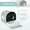 PawHut Katzentoilette Katzenklo mit Haube und Deckel Produktbild-Vorschau 4