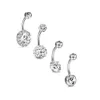 4 Teile/satz Frauen Strass Runde Kugel Barbell Bauchnabel Produktbild-Vorschau 3