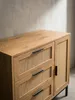 Kommode 80x82x36 cm Flurkommode Eiche-Nachbildung & Rattan, Produktbild-Vorschau 8