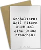 Mr. & Mrs. Panda babykarte Spruch Großeltern Pause - Weiß - Produktbild-Vorschau 1