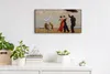 Wanduhr Uhr Wandbild Leinwand Geräuschlos 60x30 Vettriano Produktbild-Vorschau 3