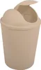 A beige trash can with a swing lid. Náhľad obrázku produktu