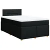 Boxspringbett mit Matratze Schwarz 120x200 cm Stoff Produktbild-Vorschau 3