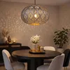 LED Pendellampe, Orientalisch, Metallschirm, silber, D 30 Produktbild-Vorschau 2