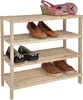Holz Schuhregal 54x26x52cm 4 Ablagen Schuhablage Produktbild-Vorschau 1