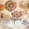 8 Kaffeeschablonen aus Edelstahl für Cappuccino-Deko Náhľad obrázku produktu