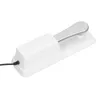 A white sustain pedal for a piano or keyboard is shown on a white background. Podgląd zdjęcia produktu