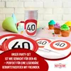 Happy Birthday 40 36-teiliges Party-Set mit 8 Papptellern, Produktbild-Vorschau 2