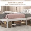 HOMCOM Bettrahmen Holzbett mit Lattenrost, 208 x 96 cm Produktbild-Vorschau 4