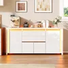 Credenza ProximaX con 4 ante e 2 cassetti, bianco lucido, Anteprima dell’immagine prodotto 1