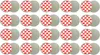 A grid of circular adhesive pads, each with a gray side and a red side featuring the 3M logo. Produktbild-Vorschau